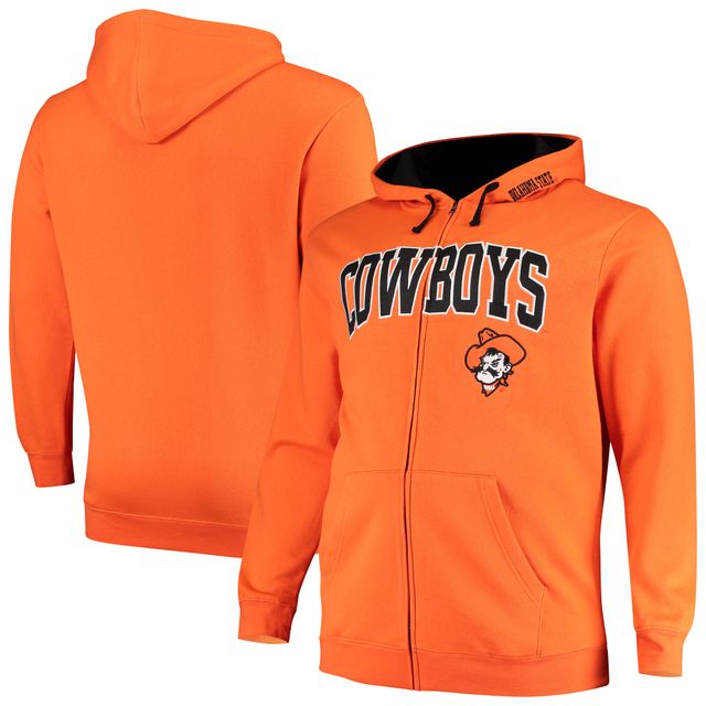 Sweat à capuche zippé Colosseum Oklahoma State Cowboys Big & Tall pour homme orange