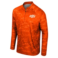 Men's Colosseum Orange Oklahoma State Cowboys Carson Raglan Quarter-Zip Jacket