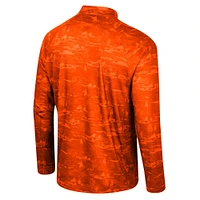 Veste orange Colosseum pour hommes Oklahoma State Cowboys Carson Raglan Quarter-Zip Jacket