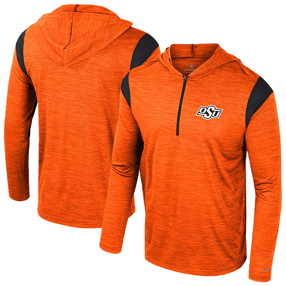 Coupe-vent à demi-zip Dozer Orange Colosseum pour homme des Cowboys de l'Oklahoma State