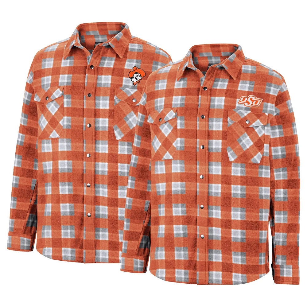 Veste Colosseum Orange Oklahoma State Cowboys Ellis Full-Snap pour homme