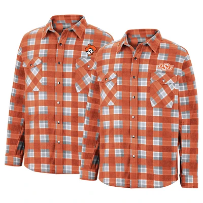 Men's Colosseum Orange Oklahoma State Cowboys Ellis Full-Snap Jacket