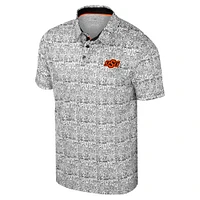 Men's Colosseum Orange Oklahoma State Cowboys It's Time! Allover Print Polo