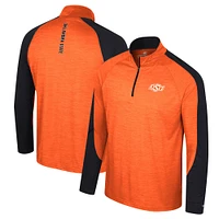 Men's Colosseum Orange Oklahoma State Cowboys Langmore Raglan Quarter-Zip Top