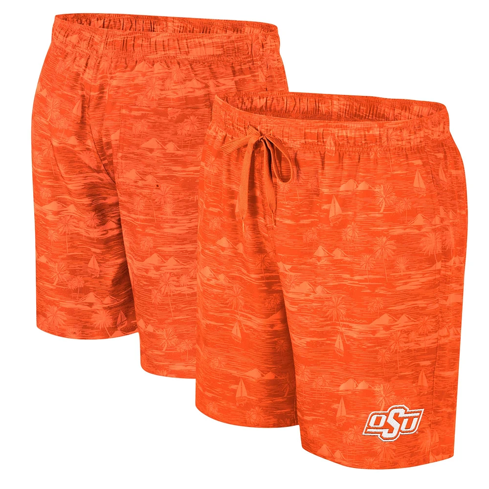 Men's Colosseum Orange Oklahoma State Cowboys Ozark Swim Shorts