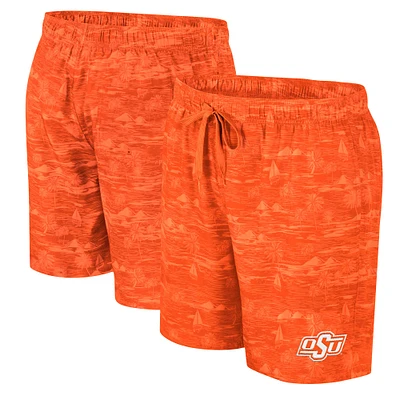 Short de bain Ozark orange Colosseum pour hommes Oklahoma State Cowboys