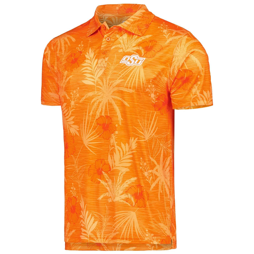 Men's Colosseum Orange Oklahoma State Cowboys Palms Team Polo