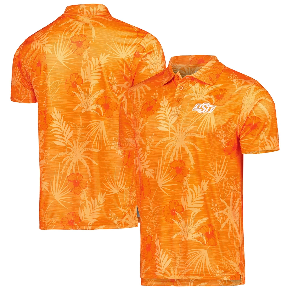 Men's Colosseum Orange Oklahoma State Cowboys Palms Team Polo