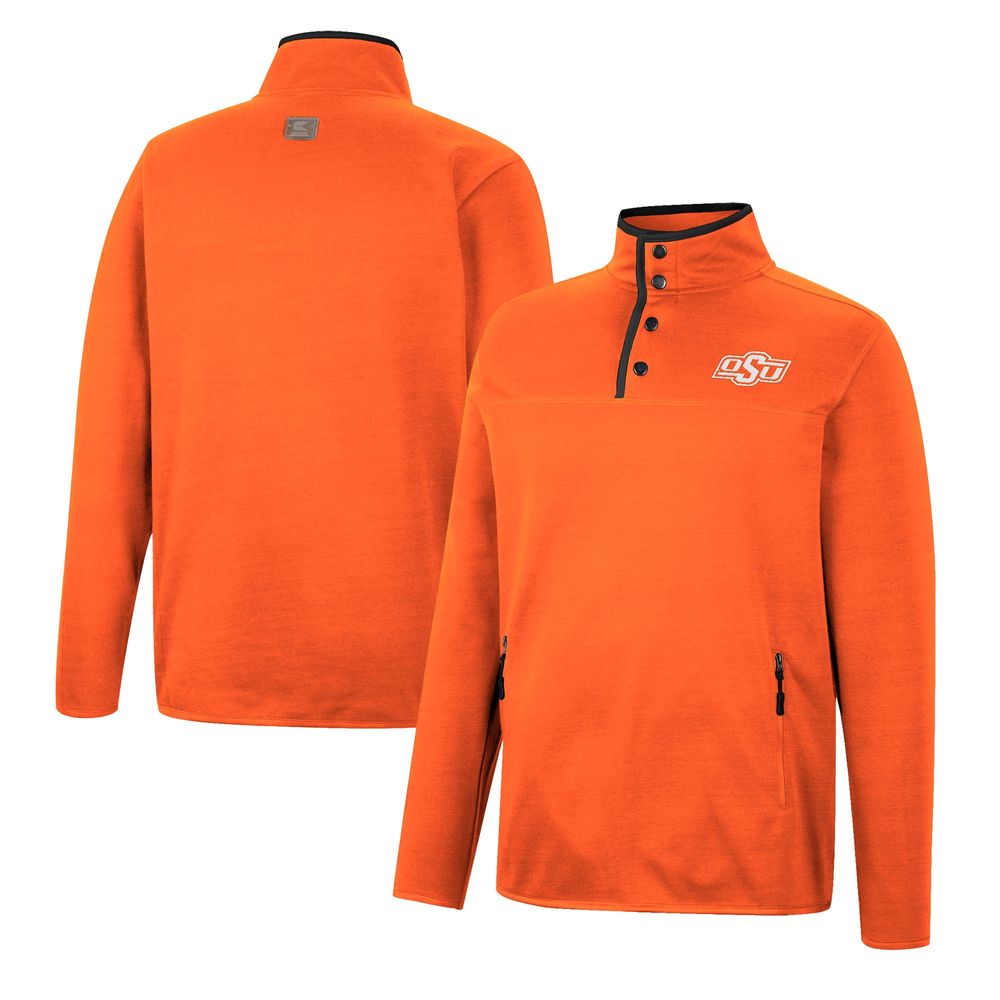 Men's Colosseum Orange Oklahoma State Cowboys Rebound Quarter-Snap Jacket