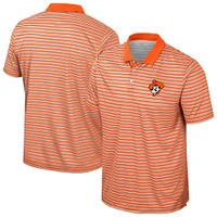 Men's Colosseum Orange Oklahoma State Cowboys Striped Polo