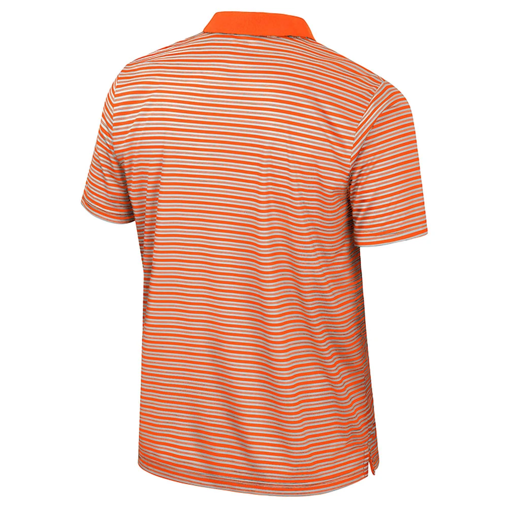 Men's Colosseum Orange Oklahoma State Cowboys Striped Polo
