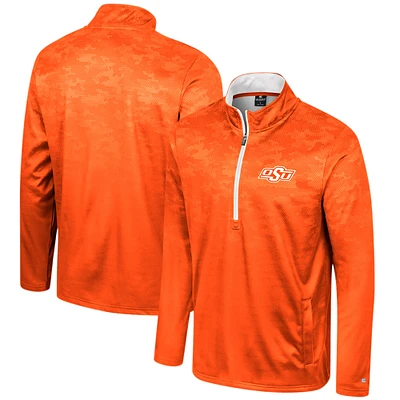 Veste à demi-zip Colosseum orange Oklahoma State Cowboys The Machine pour hommes