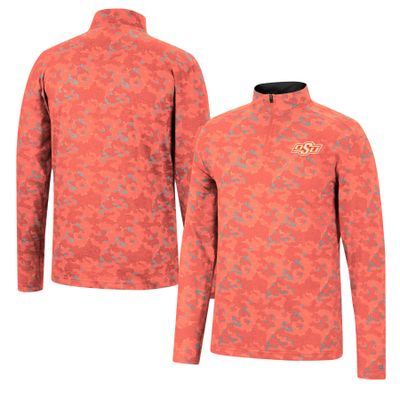 Men's Colosseum Orange Oklahoma State Cowboys Tivo Quarter-Zip Jacket