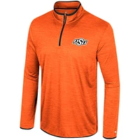 Men's Colosseum Orange Oklahoma State Cowboys Wright Quarter-Zip Windshirt