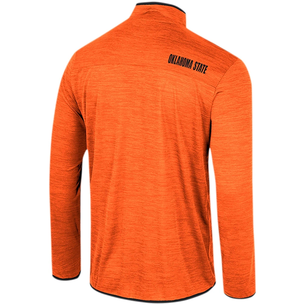 Men's Colosseum Orange Oklahoma State Cowboys Wright Quarter-Zip Windshirt