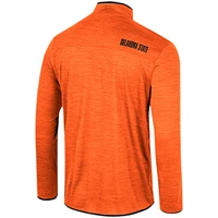 Men's Colosseum Orange Oklahoma State Cowboys Wright Quarter-Zip Windshirt