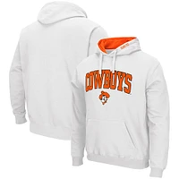 Men's Colosseum White Oklahoma State Cowboys Arch & Logo 3.0 Pullover Hoodie