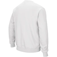 Men's Colosseum White Oklahoma State Cowboys Arch & Logo Crew Neck Sweatshirt