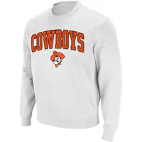 Colosseum White Oklahoma State Cowboys Arch & Logo Crew Neck Sweat-shirt pour homme