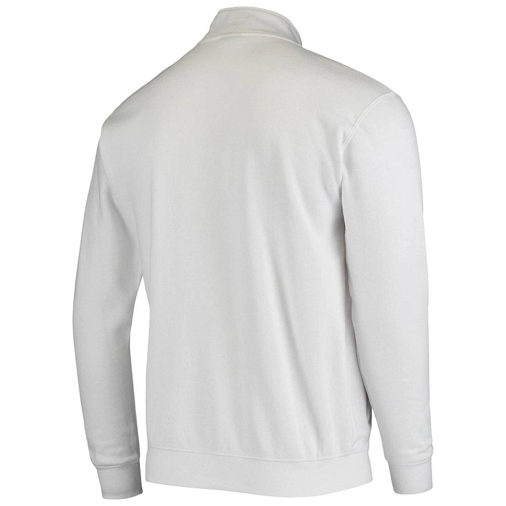 Men's Colosseum White Oklahoma State Cowboys Tortugas Logo Quarter-Zip Jacket