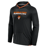 Men's Fanatics Black/Orange Oklahoma State Cowboys Transitional Hoodie T-Shirt