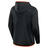 Men's Fanatics Black/Orange Oklahoma State Cowboys Transitional Hoodie T-Shirt