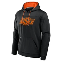 Men's Fanatics  Black Oklahoma State Cowboys Defender Dot Faded Primary Pullover Hoodie