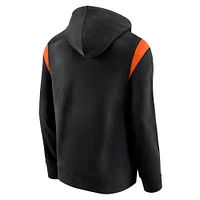 Men's Fanatics Black Oklahoma State Cowboys Gym Rat Pullover Hoodie