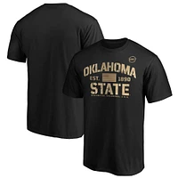 Men's Fanatics Black Oklahoma State Cowboys OHT Military Appreciation Boot Camp T-Shirt