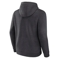 Men's Fanatics  Heather Charcoal Oklahoma State Cowboys Horizontal Block Fleece Pullover Hoodie