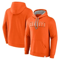 Men's Fanatics  Orange Oklahoma State Cowboys Second Wind Distressed Pullover Hoodie