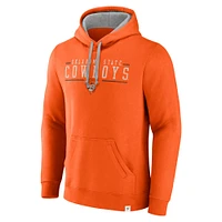 Men's Fanatics  Orange Oklahoma State Cowboys Second Wind Distressed Pullover Hoodie