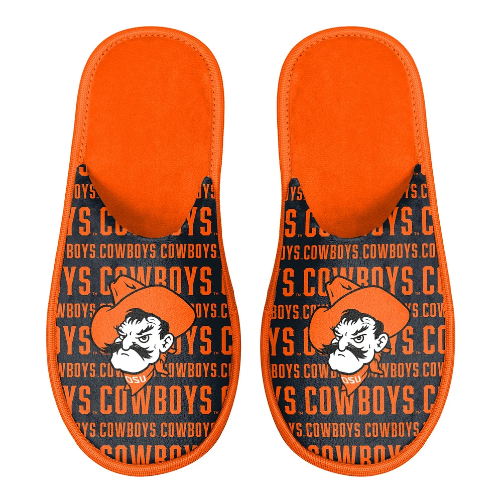 Chaussons à glissière avec logo FOCO Oklahoma State Cowboys pour hommes