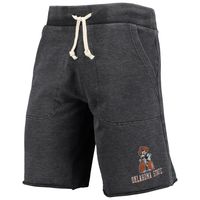 Men's Heathered Black Alternative Apparel Oklahoma State Cowboys Victory Lounge Shorts