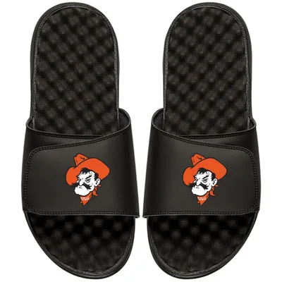 Oklahoma State Cowboys ISlide Primary Logo Mascot Slide Sandals - Black