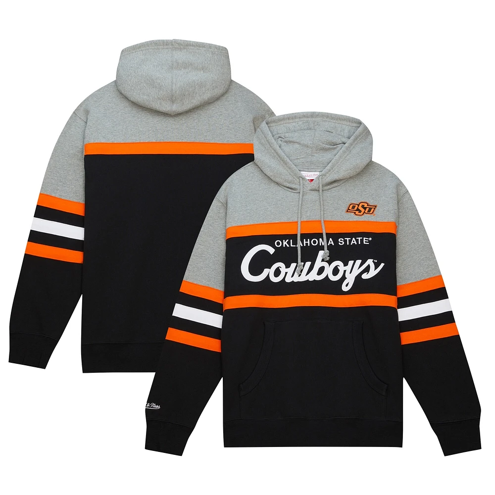 Sweat à capuche noir Mitchell & Ness pour hommes des Oklahoma State Cowboys Head Coach