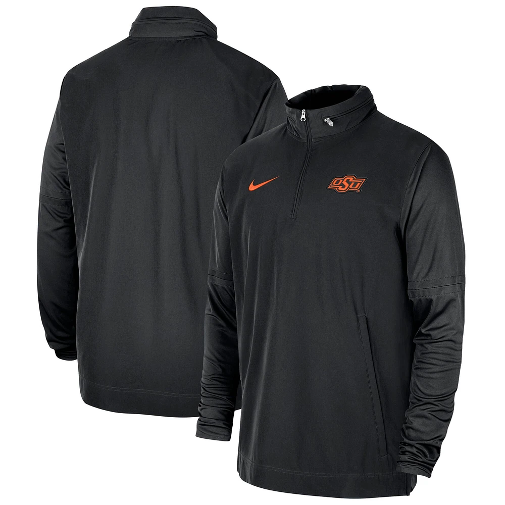 Veste à capuche demi-fermeture éclair pour homme Oklahoma State Cowboys 2023 Nike Noir