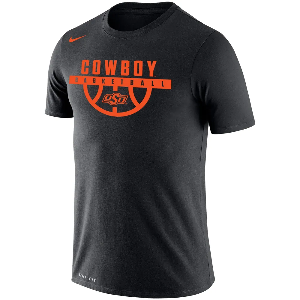 Men's Nike Black Oklahoma State Cowboys Basketball Drop Legend Performance T-Shirt