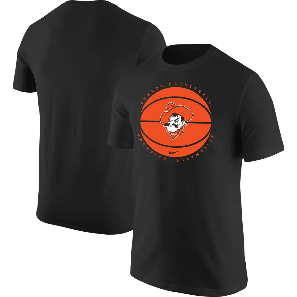 T-shirt Nike noir avec logo de basket-ball des Cowboys l'Oklahoma State pour homme