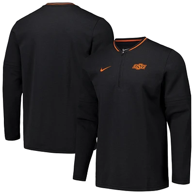 Veste à quart de zip Nike pour homme, noire, Oklahoma State Cowboys Coaches