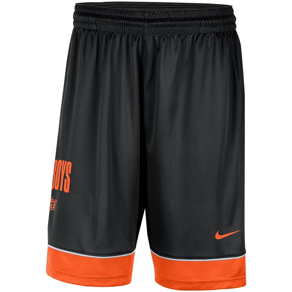 Short Performance Oklahoma State Cowboys Fast Break Nike noir pour homme