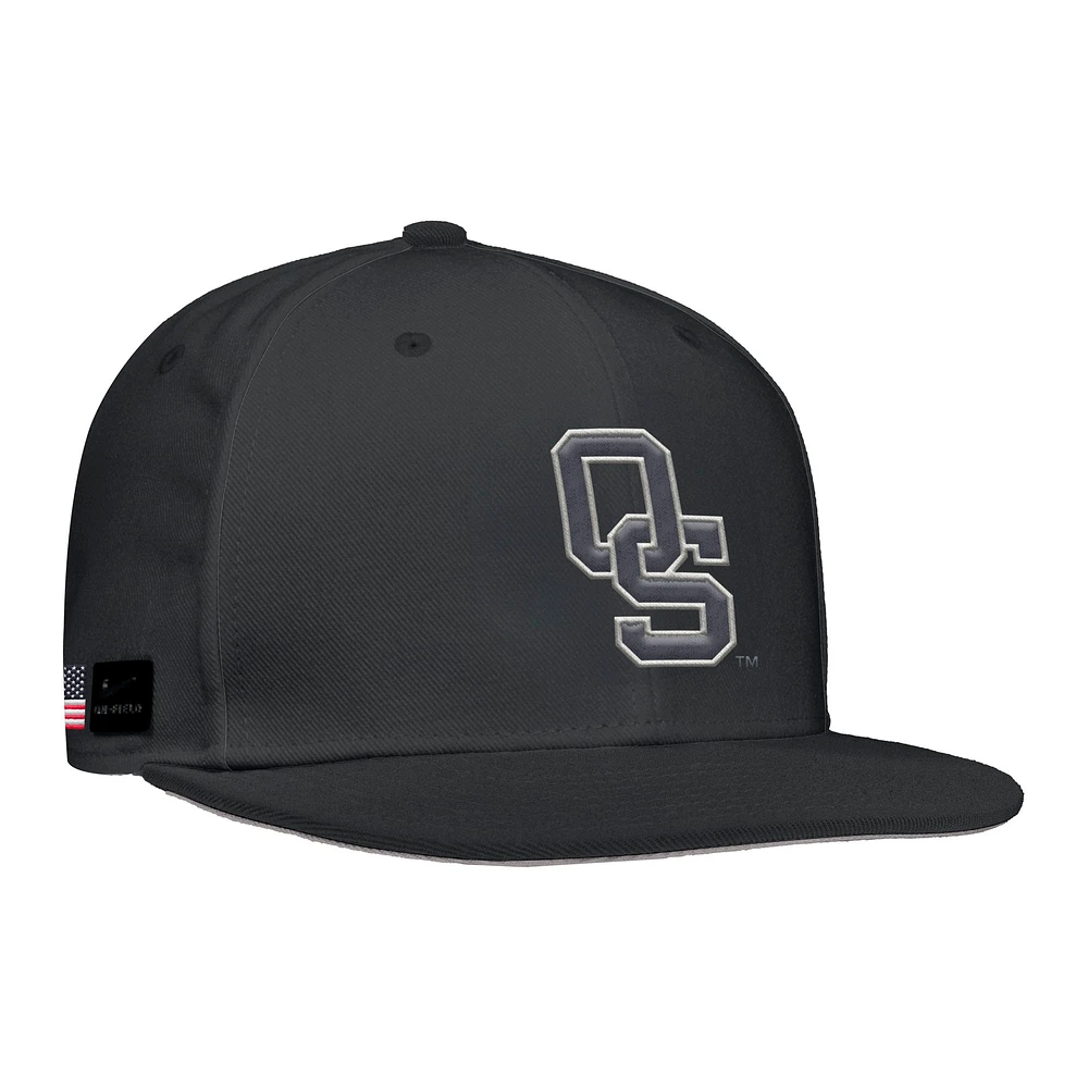 Men's Nike Black Oklahoma State Cowboys Folds of Honor On-Field Baseball Performance Fitted Hat