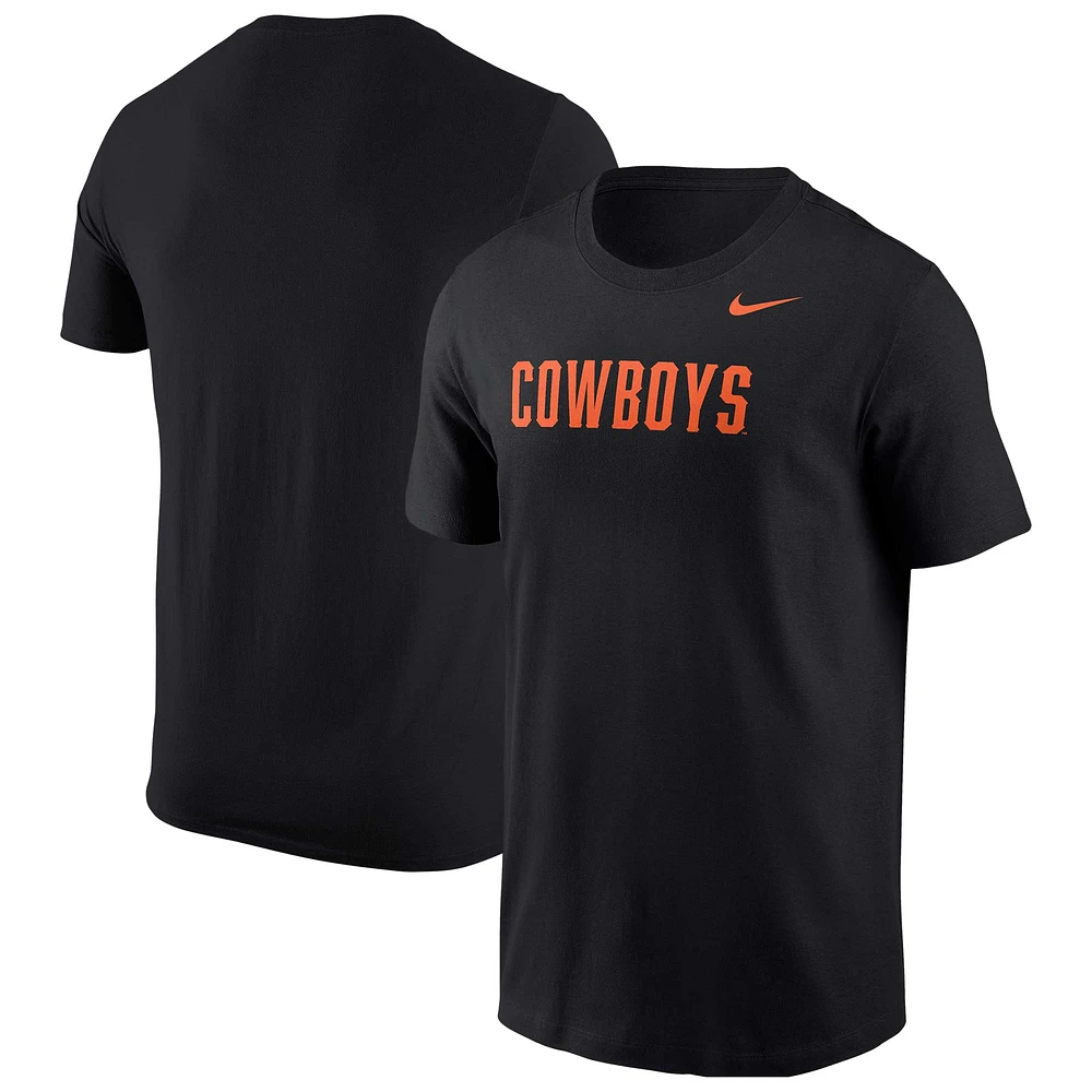 T-shirt Nike noir avec logo des Cowboys de l'Oklahoma State pour homme