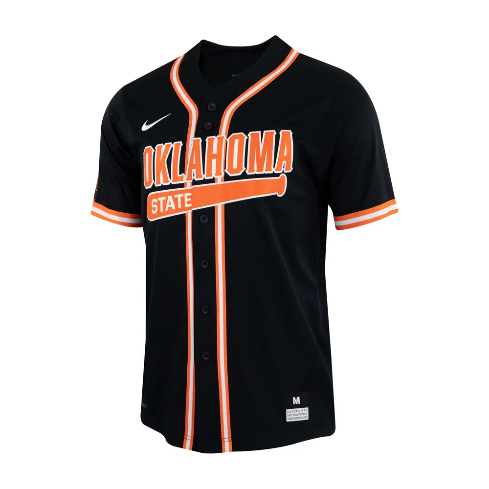 Maillot de baseball réplique Nike pour hommes, noir, Oklahoma State Cowboys,