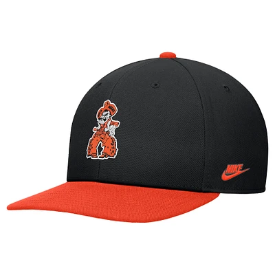 Casquette Snapback Vintage Nike Oklahoma State Cowboys pour Homme Noir