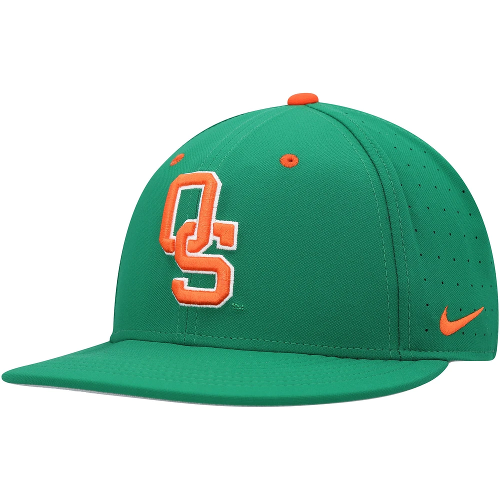 Casquette ajustée Nike Oklahoma State Cowboys Aero True Baseball Performance vert pour homme