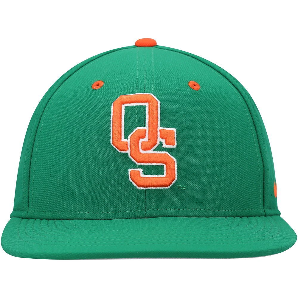 Casquette ajustée Nike Oklahoma State Cowboys Aero True Baseball Performance vert pour homme