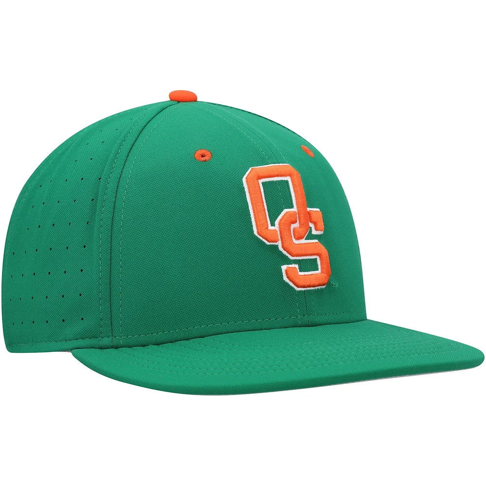 Casquette ajustée Nike Oklahoma State Cowboys Aero True Baseball Performance vert pour homme