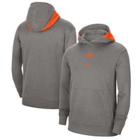 Men's Nike Heather Gray Oklahoma State Cowboys Team Basketball Spotlight Performance Pullover Hoodie