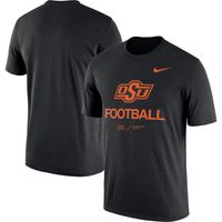 Men's Nike Heathered Black Oklahoma State Cowboys Team Football Legend T-Shirt